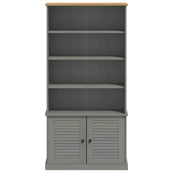 Bücherregal VIGO Grau Kiefer Massivholz 85x170 cm
