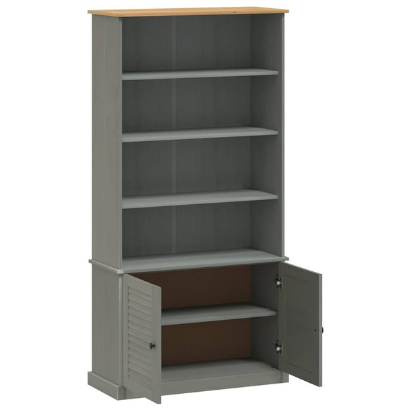 Bücherregal VIGO Grau Kiefer Massivholz 85x170 cm