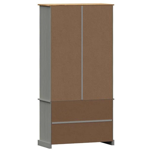 Bücherregal VIGO Grau Kiefer Massivholz 85x170 cm
