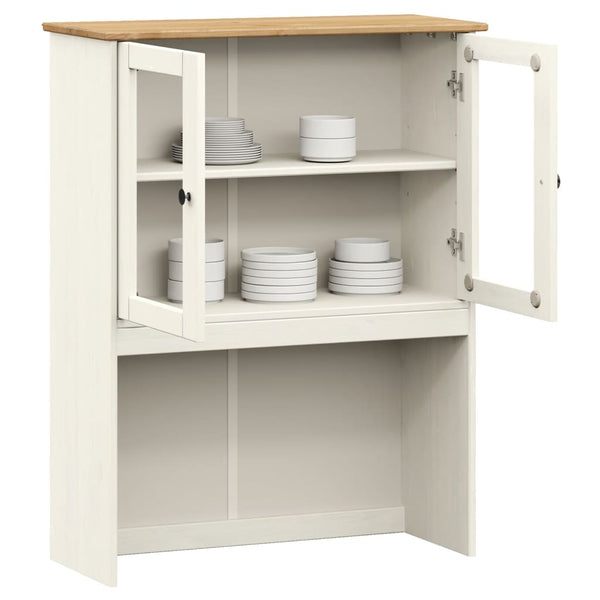 VIGO Sideboard Aufsatz Weiß Kiefer Massivholz 78x100 cm