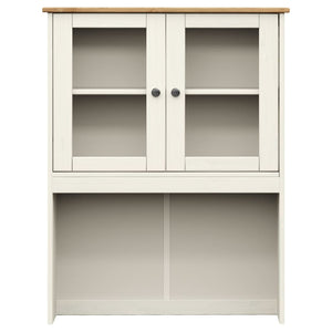 VIGO Sideboard Aufsatz Weiß Kiefer Massivholz 78x100 cm