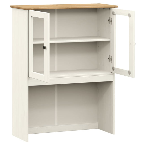VIGO Sideboard Aufsatz Weiß Kiefer Massivholz 78x100 cm