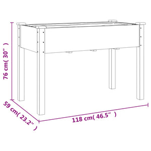 Pflanzkübel mit Einsatz und Rollen Braun 118x59x80cm Tannenholz