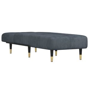 Dunkelgraue Samt Chaiselongue
