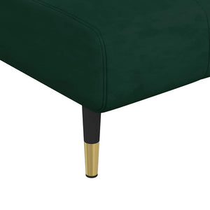 vidaXL Chaise longue velours vert foncé