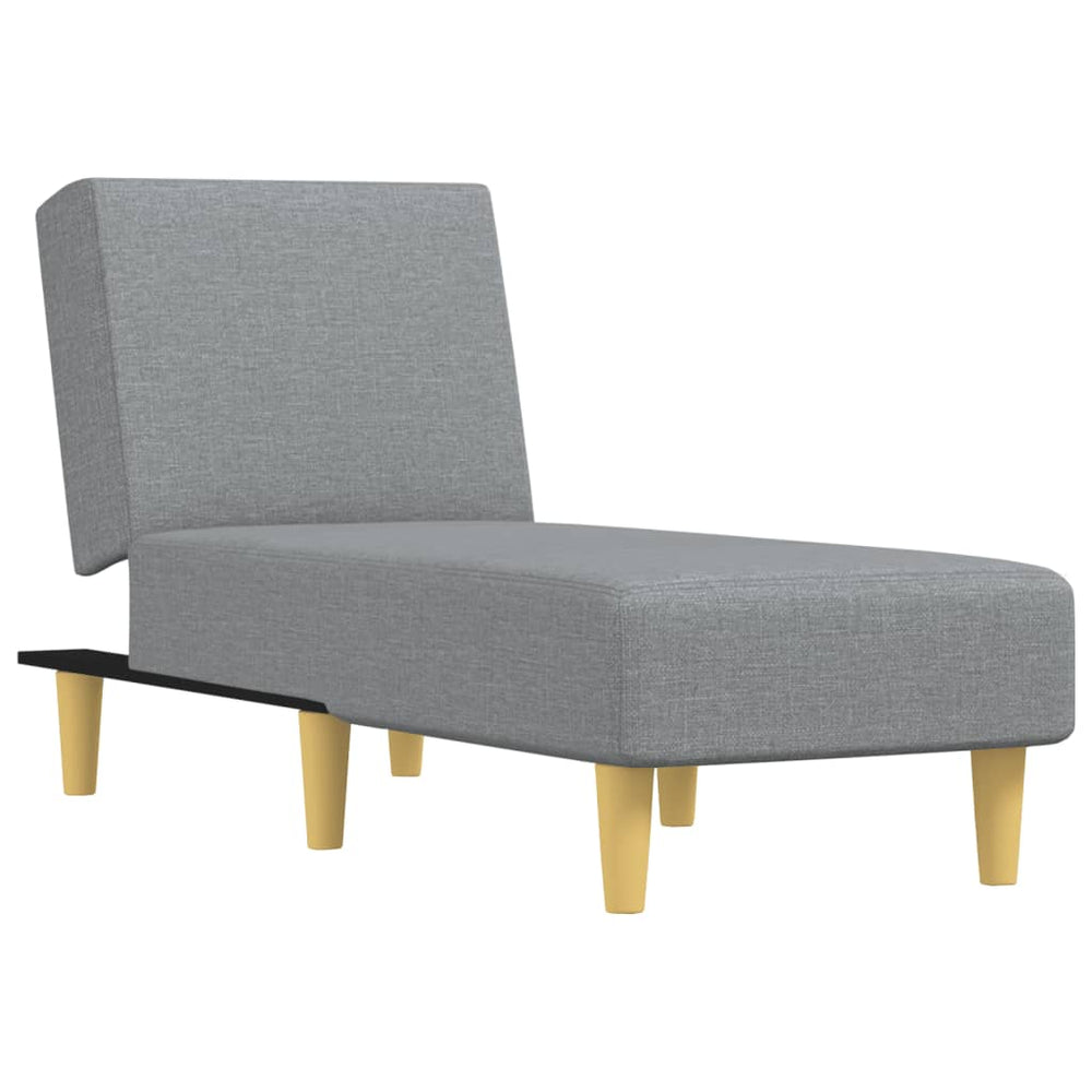 Hellgraue Stoff Chaiselongue