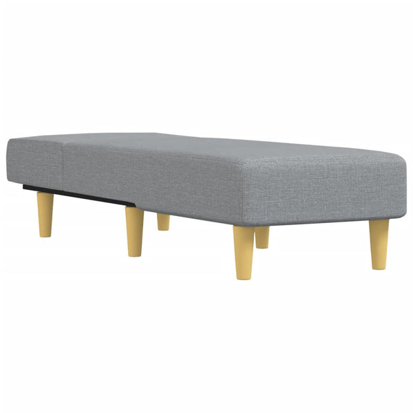 Hellgraue Stoff Chaiselongue