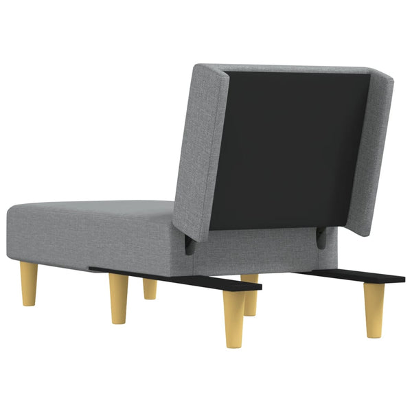 Hellgraue Stoff Chaiselongue