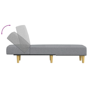 Hellgraue Stoff Chaiselongue