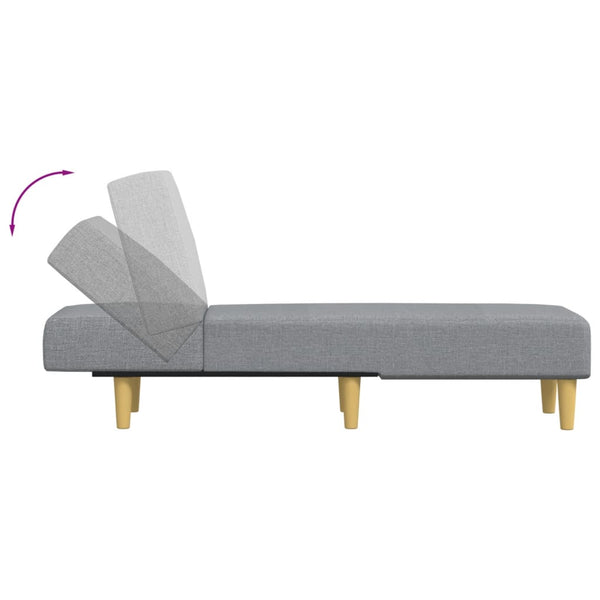 Hellgraue Stoff Chaiselongue