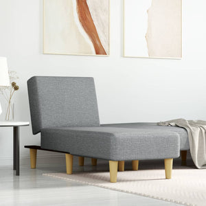Hellgraue Stoff Chaiselongue