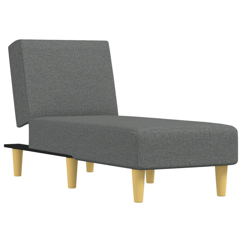 Dunkelgraue Stoff Chaiselongue