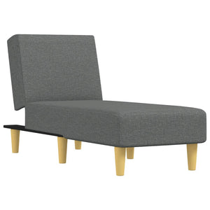 Dunkelgraue Stoff Chaiselongue