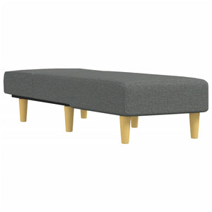 Dunkelgraue Stoff Chaiselongue