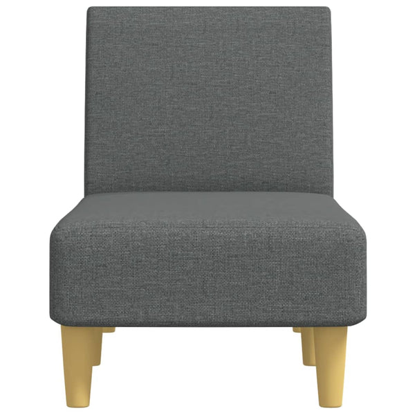 Dunkelgraue Stoff Chaiselongue