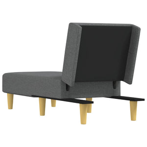 Dunkelgraue Stoff Chaiselongue