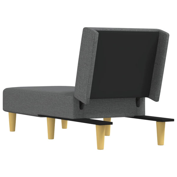 Dunkelgraue Stoff Chaiselongue