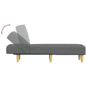 Dunkelgraue Stoff Chaiselongue