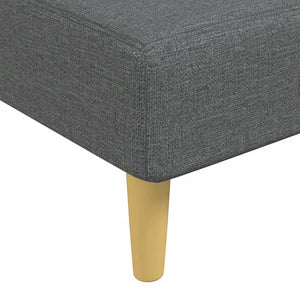 Dunkelgraue Stoff Chaiselongue