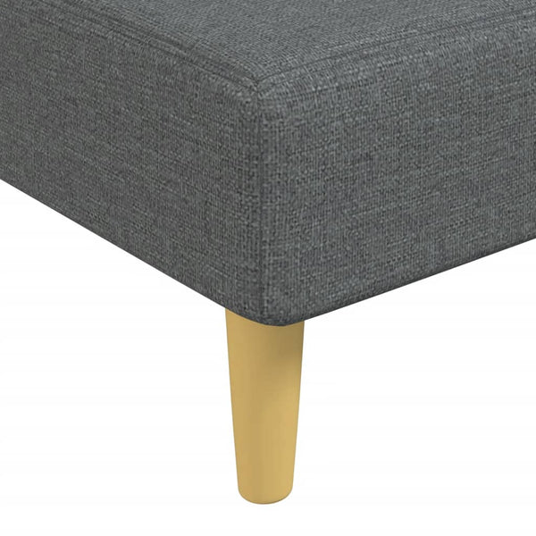 Dunkelgraue Stoff Chaiselongue