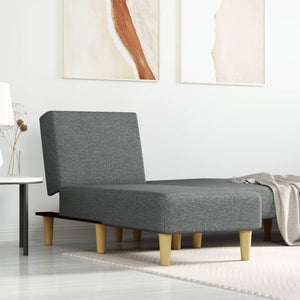 Dunkelgraue Stoff Chaiselongue