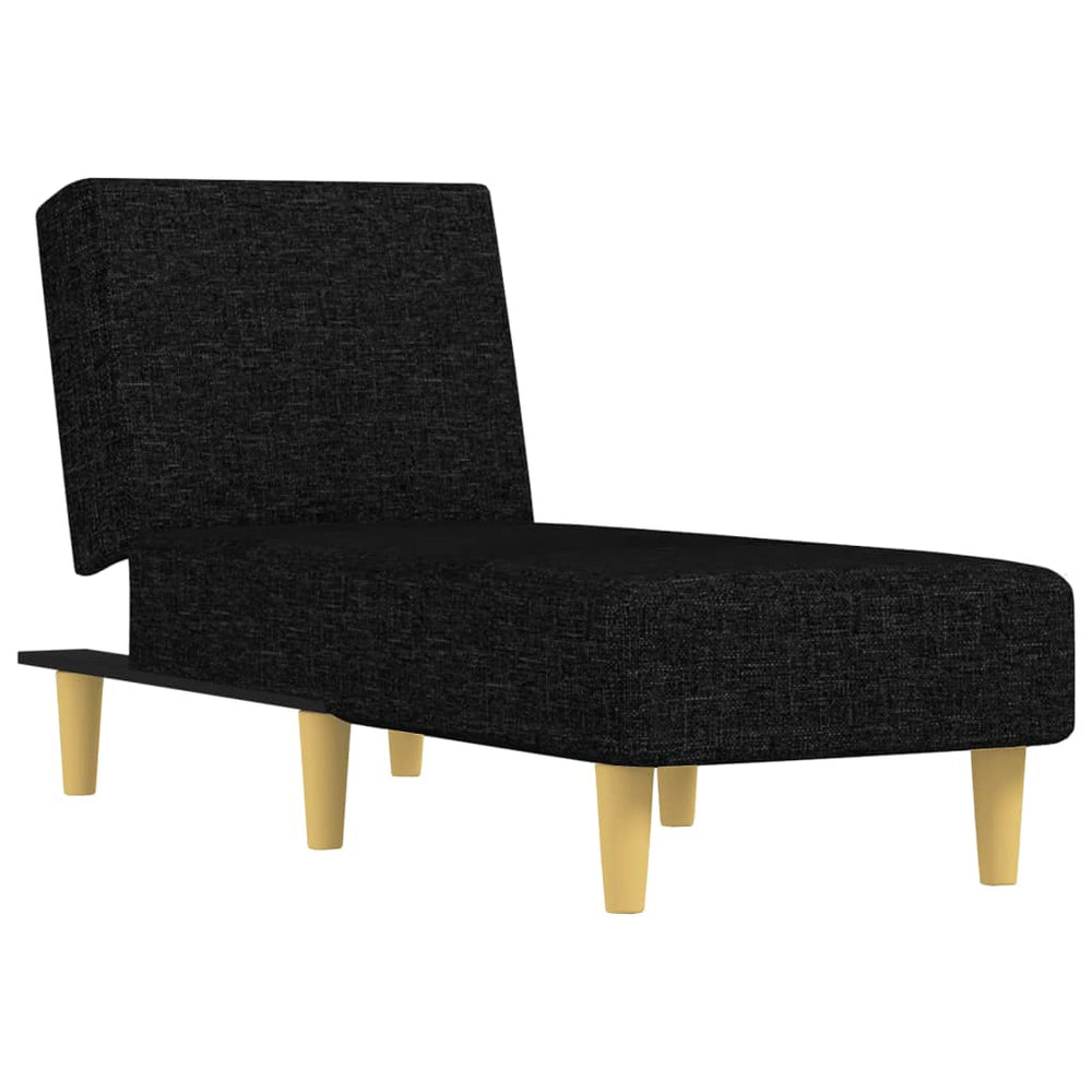 Schwarze Stoff Chaiselongue