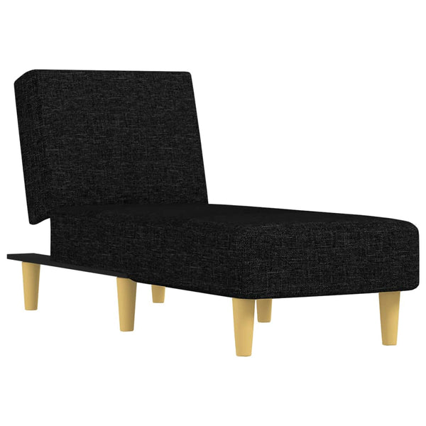 Schwarze Stoff Chaiselongue