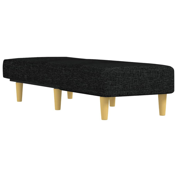 Schwarze Stoff Chaiselongue