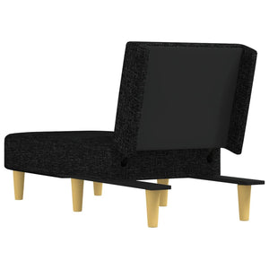 Schwarze Stoff Chaiselongue