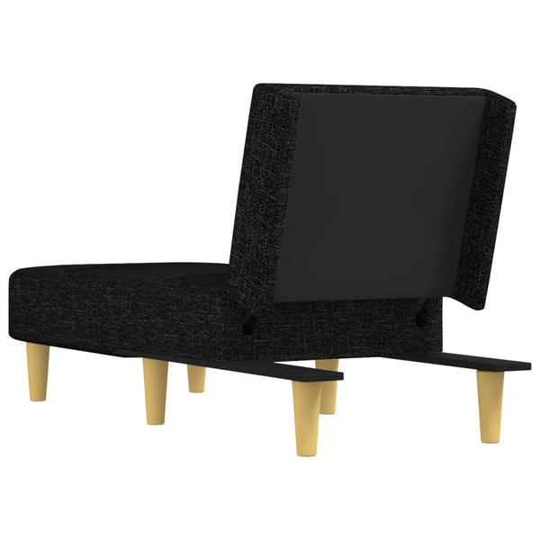 Schwarze Stoff Chaiselongue