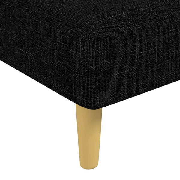 Schwarze Stoff Chaiselongue