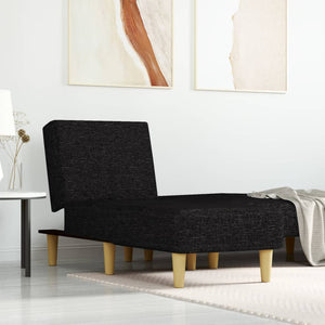 Schwarze Stoff Chaiselongue