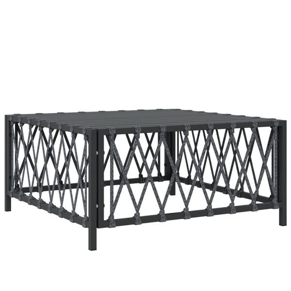 vidaXL Salon de jardin 9 pcs avec coussins Acier anthracite