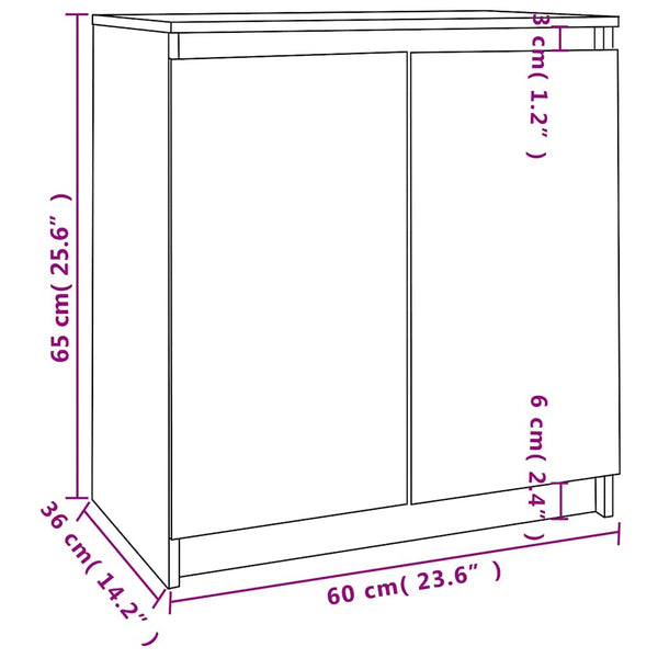 Kiefer Beistellschrank Massivholz 60x65 cm