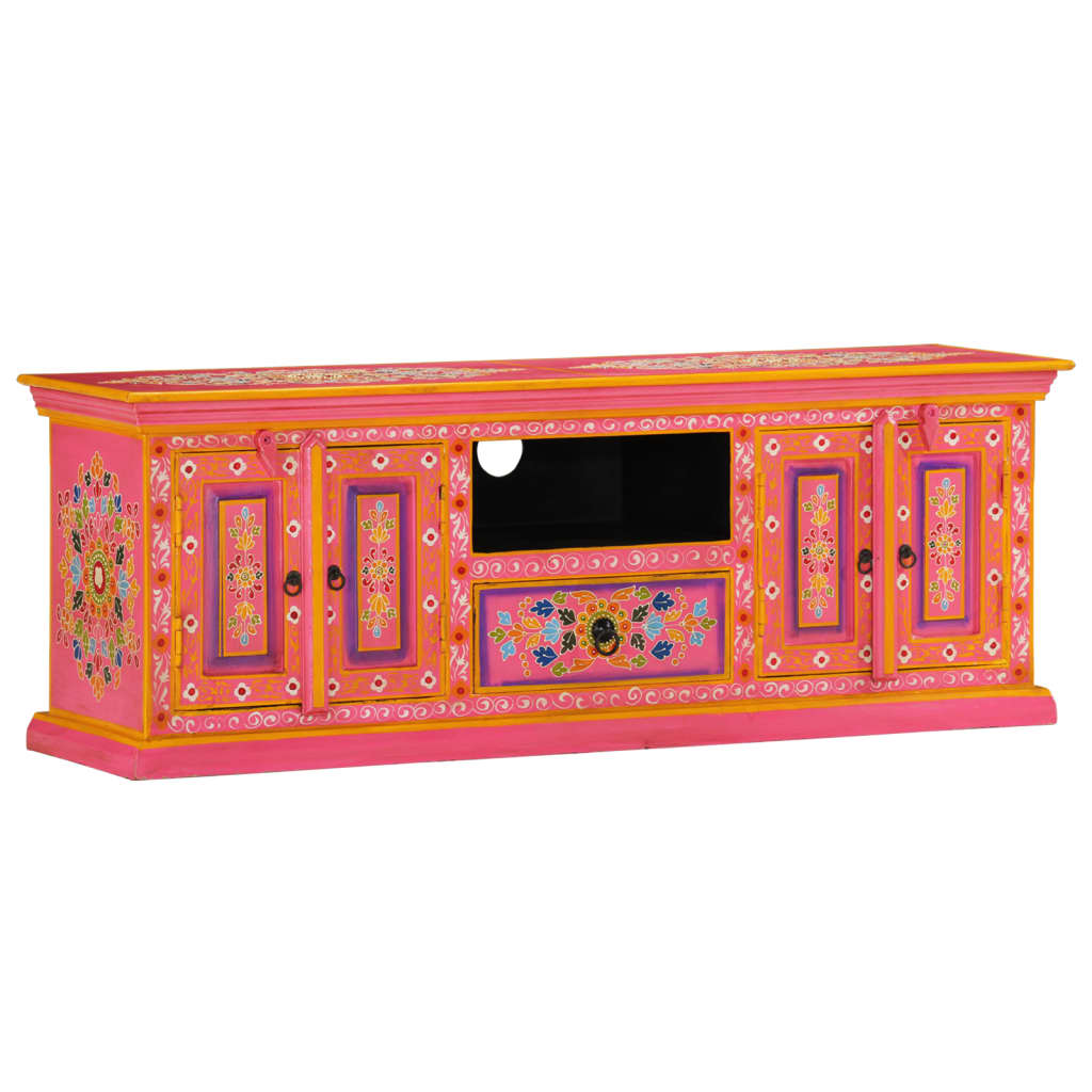 Rosa TV-Schrank Mango Massivholz 110 cm
