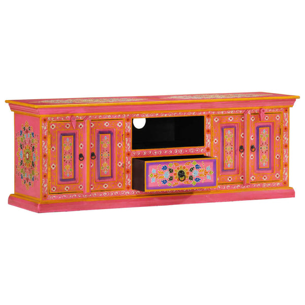 Rosa TV-Schrank Mango Massivholz 110 cm