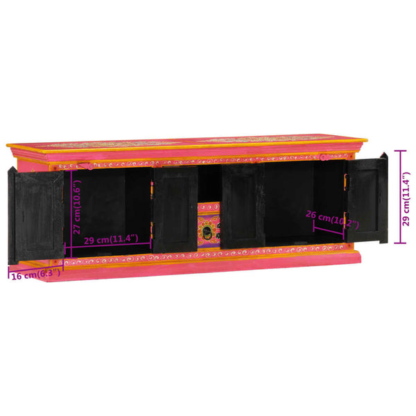 Rosa TV-Schrank Mango Massivholz 110 cm
