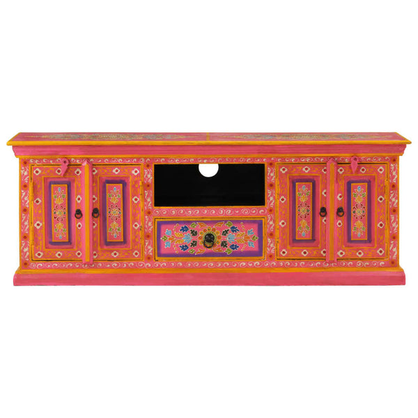 Rosa TV-Schrank Mango Massivholz 110 cm