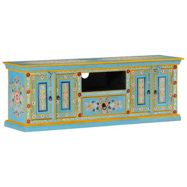 Blauer TV-Schrank Mango Massivholz 110cm