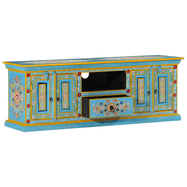 Blauer TV-Schrank Mango Massivholz 110cm