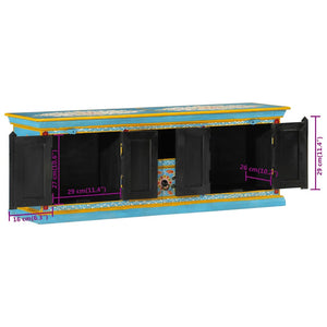 Blauer TV-Schrank Mango Massivholz 110cm