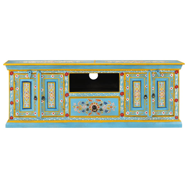 Blauer TV-Schrank Mango Massivholz 110cm