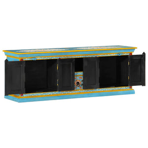 Blauer TV-Schrank Mango Massivholz 110cm