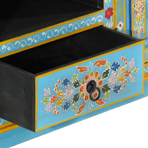 Blauer TV-Schrank Mango Massivholz 110cm