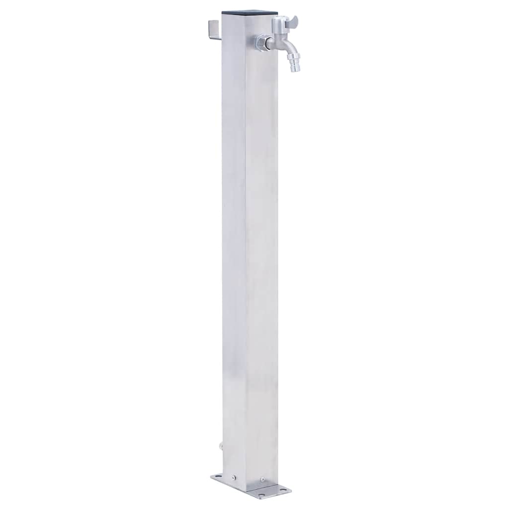 vidaXL Colonne d'eau de jardin 40 cm acier inoxydable Carré