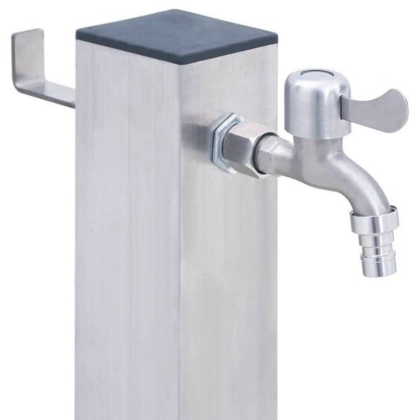 Edelstahl Wassersäule Quadratisch 60cm