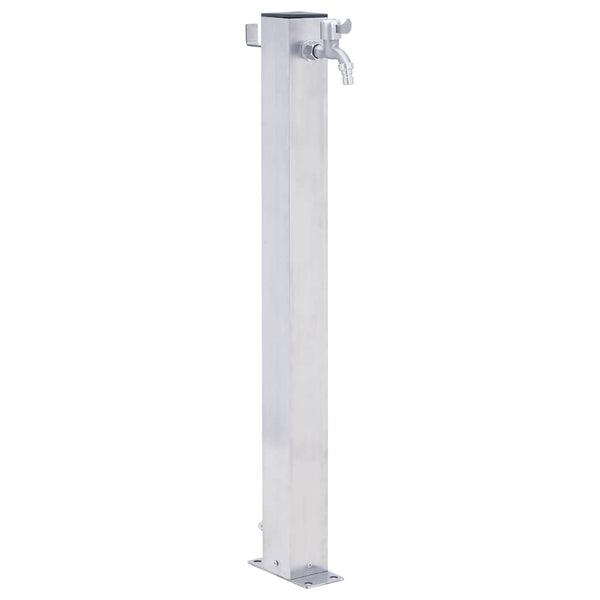 Edelstahl Wassersäule für Garten - 100cm Quadratisch
