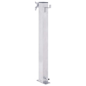 Edelstahl Wassersäule für Garten - 100cm Quadratisch