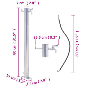 Edelstahl Wassersäule für Garten - 80cm