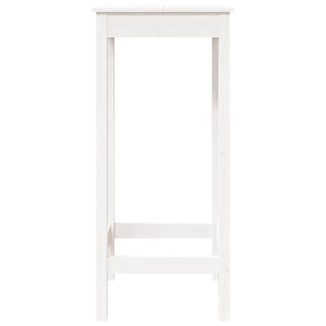 Weißer Bartisch 50x50cm Kiefer Massivholz